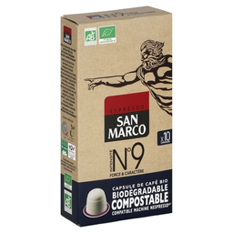 SAN MARCO café capsules compodtables N°9 BIO: le paquet de 10