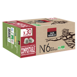 SAN MARCO Café capsules SAN MARCO Bio compostables N°6 - Compatible NESPRESSO -x30