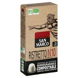 SAN MARCO café ristretto N°10 BIO: la boîte de 10 capsules