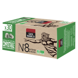SAN MARCO Café capsules SAN MARCO Bio compostables N°8 - Compatible NESPRESSO -x30