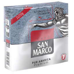 SAN MARCO Café moído puro arábica intensidade 7, 2 x 250 g