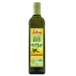 SOLEOU Huile d'olive vierge extra bio caractère 75cl