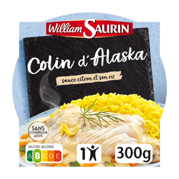 WILLIAM SAURIN Bq colin alaska sce citron et riz safrane 300 g