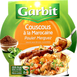 GARBIT Plat Individuel Couscous à la marocaine