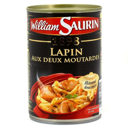 WILLIAM SAURIN Plat cuisiné lapin aux 2 moutardes 400 g