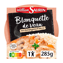WILLIAM SAURIN Blanquette de veau aux champignons et riz 285 g