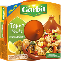 GARBIT Tajine poulet citron olives barquette micro-ondable 340g