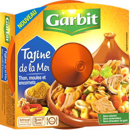 GARBIT Tajine de la mer thon moules et encornets micro ondable 340g