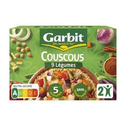 GARBIT Plat familial Couscous aux 9 Légumes