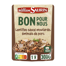WILLIAM SAURIN Lentilhas com molho de mostarda e tiras de porco 300 g