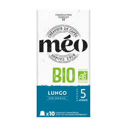 MEO Café capsules Compatibles Nespresso Lungo caja de 10 cápsulas