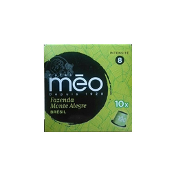 MEO 10 Cápsulas Café Molido Brasil M.A Fazenda 10x53gr