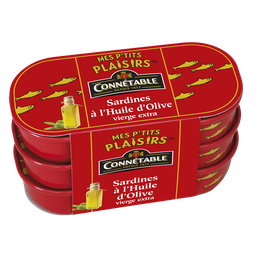 CONNETABLE Sardines à l'Huile d'Olive Vierge Extra