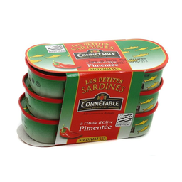 CONNETABLE Sardines in oil with chili 3 x 55 g