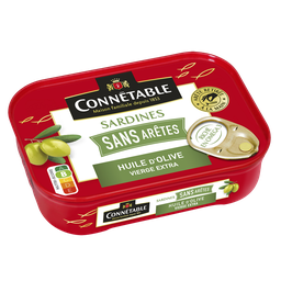 CONNETABLE Sardines à l'Huile d'Olive Vierge Extra Sans Arêtes