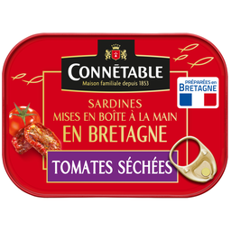 CONNETABLE Sardines à l'Huile d'Olive Vierge Extra et Tomates Séchées