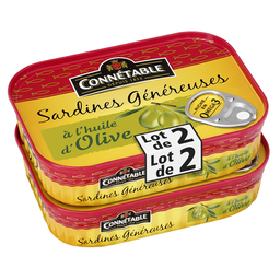CONNETABLE Sardines à l'Huile d'Olive Vierge Extra