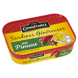 CONNETABLE Sardines à l'Huile de Tournesol et Piment