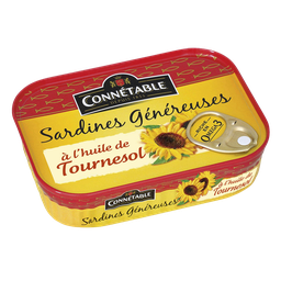 CONNETABLE Sardines à l'Huile de Tournesol Riche en Oméga 3
