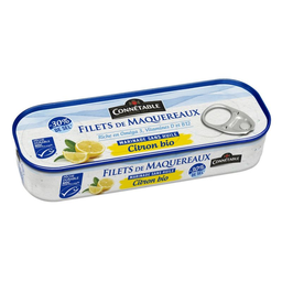 CONNETABLE filets de maquereaux marinade citron sans huile: la boîte 130g