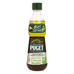 PUGET Vinaigrette légère bio au vinaigre balsamique citron et basilic 33cl