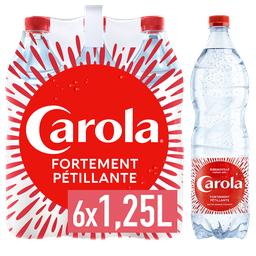 CAROLA Água de nascente da Alsácia com gás 6 x 1,25 L