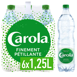 CAROLA Água de nascente da Alsácia verde ligeiramente gaseificada 6 x 1,25 L