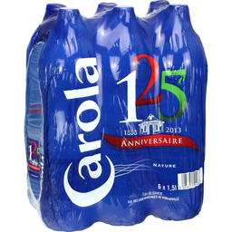 CAROLA Água de nascente da Alsácia azul sem gás 6 x 1,5 L