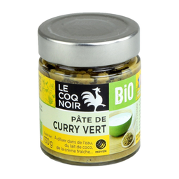 LE COQ NOIR Pâte de curry vert bio 130 g