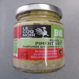 LE COQ NOIR Purée de piment vert gingembre et ail 85 g
