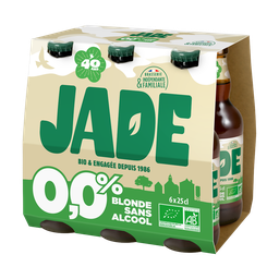 JADE Cerveja loira sem álcool bio 6 x 25 cl