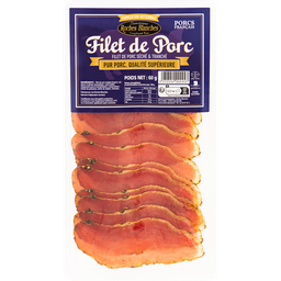 ROCHES BLANCHES Plateau filet porc sèche tranche 60 g