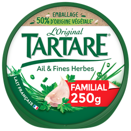 TARTARE Fromage à Tartiner Ail & Fines Herbes Format Familial