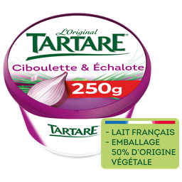 TARTARE Fromage à Tartiner Ciboulette Echalotte Format Familial