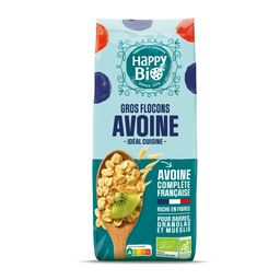 HAPPY BIO Gros flocons d'avoine BIO 500 g