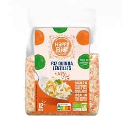 HAPPY BIO Mélange riz quinoa lentilles Bio 500 g
