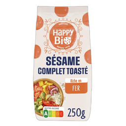 HAPPY BIO Sésame complet grillé bio 250 g