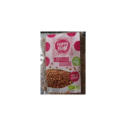 HAPPY BIO Lentilles rosées bio 500 g