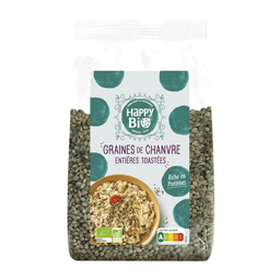 HAPPY BIO Sementes de cânhamo inteiras Bio 250 g