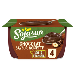 SOJASUN Dessert végétal soja chocolat saveur noisette
