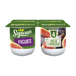 SOJASUN Dessert végétal au soja et figues 4x100g