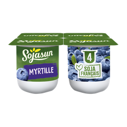 SOJASUN Dessert végétal soja myrtille