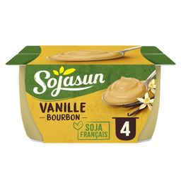 SOJASUN Sobremesa vegetal baunilha bourbon 4 x 100 g