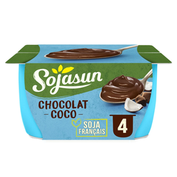 SOJASUN Sobremesa vegetal coco chocolate 4 x 100 g