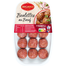 BIGARD Boulettes au bœuf 15 pièces 375 g