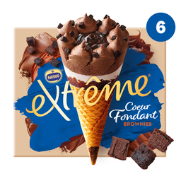 EXTREME Conos de helado corazón fundente vainilla chocolate y brownies 426 g
