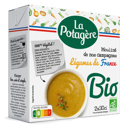 LA POTAGERE Mouliné de légumes campagnes bio LA POTAGERE, 2x30cl