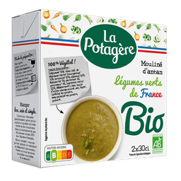 LA POTAGERE Soupe moulinée bio légumes verts 2 personnes 2x30cl