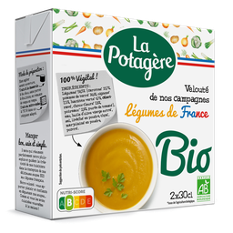 LA POTAGERE Velouté de légumes de nos campagnes bio LA POTAGERE, 2X30cl
