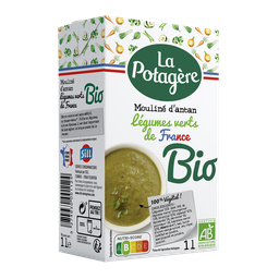 LA POTAGERE Mouliné d'Antan aux légumes verts bio LA POTAGÈRE, brique de 1 litre